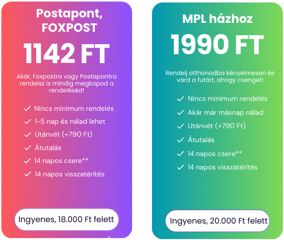 Postapont vagy Foxpost szállítás, MPL házhoz
