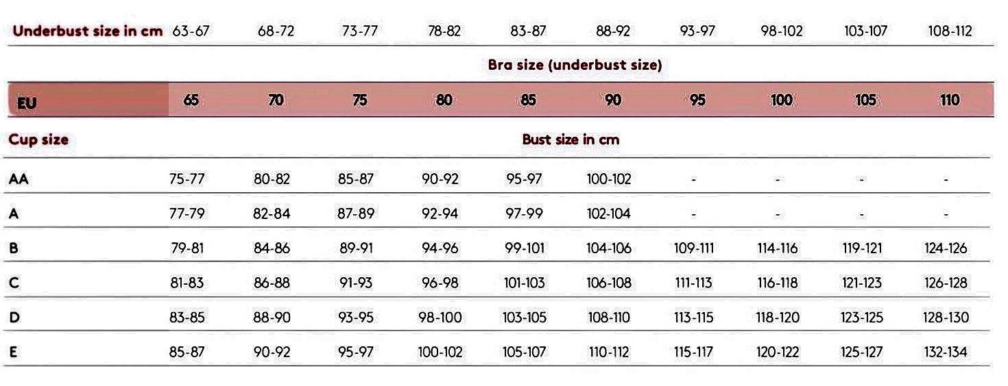 Triumph melltartó mérettáblázat