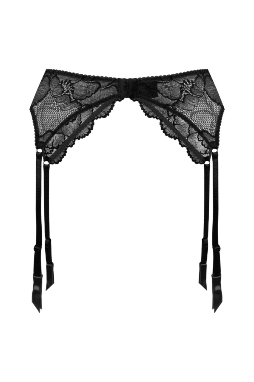 Harisnyatartó csipkés, fekete