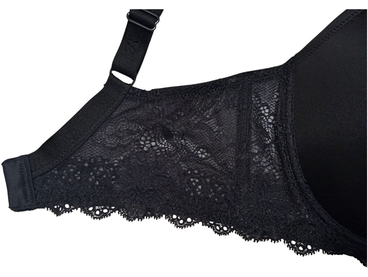 Leilieve formázott, merevítős melltartó fekete