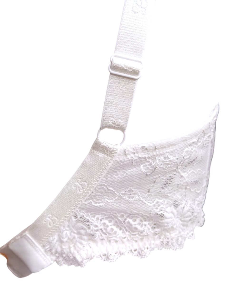 Leilieve formázott, merevítős melltartó fehér