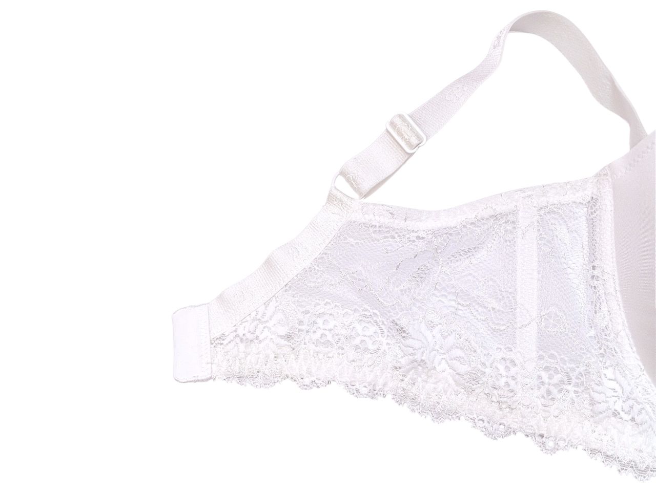 Leilieve formázott, merevítős melltartó fehér