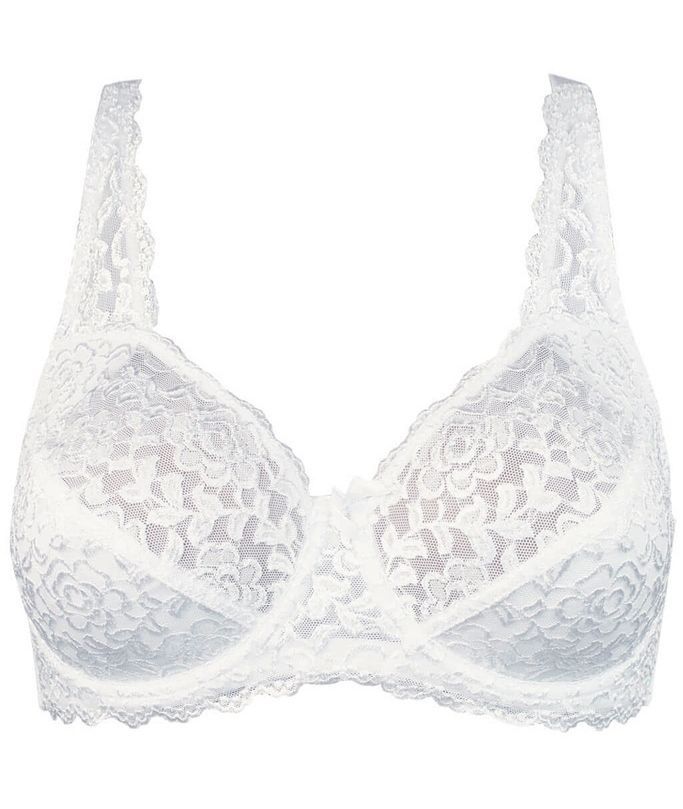 Anfen merevítős csipkés melltartó, fehér - E kosár Anfen merevítős csipkés melltartó, fehér - E kosár