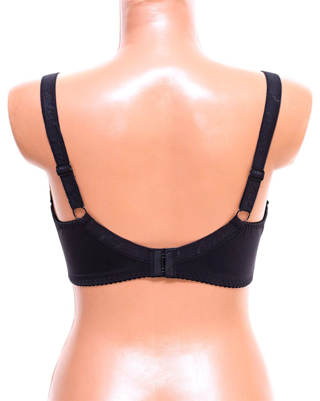 Anfen merevítős csipkés melltartó, fekete - F kosár