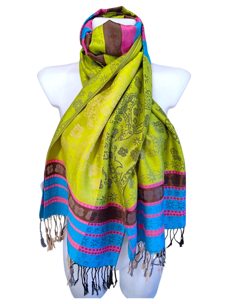 Pashmina selyemsál pisztácia zöld Pashmina selyemsál pisztácia zöld