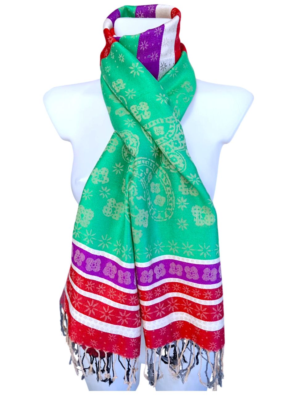 Pashmina selyemsál zöld Pashmina selyemsál zöld