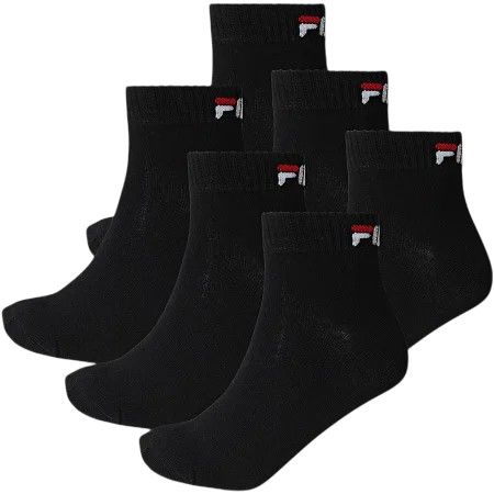 Fila 3 pár unisex fekete pamut boka zokni