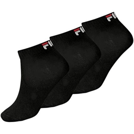 Fila 3 pár unisex fekete pamut boka zokni