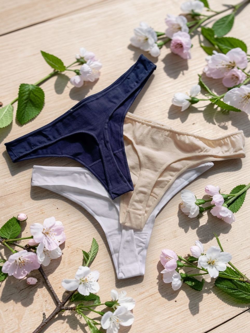 Lemila könnyített varrású pamut tanga, 3db Lemila könnyített varrású pamut tanga, 3db